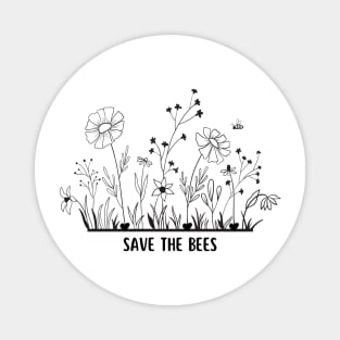 Flowers - Save the bees Magnet